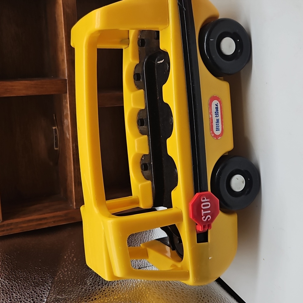 Little Tikes Yellow School Bus Toy Vintage Plastic Vehicle